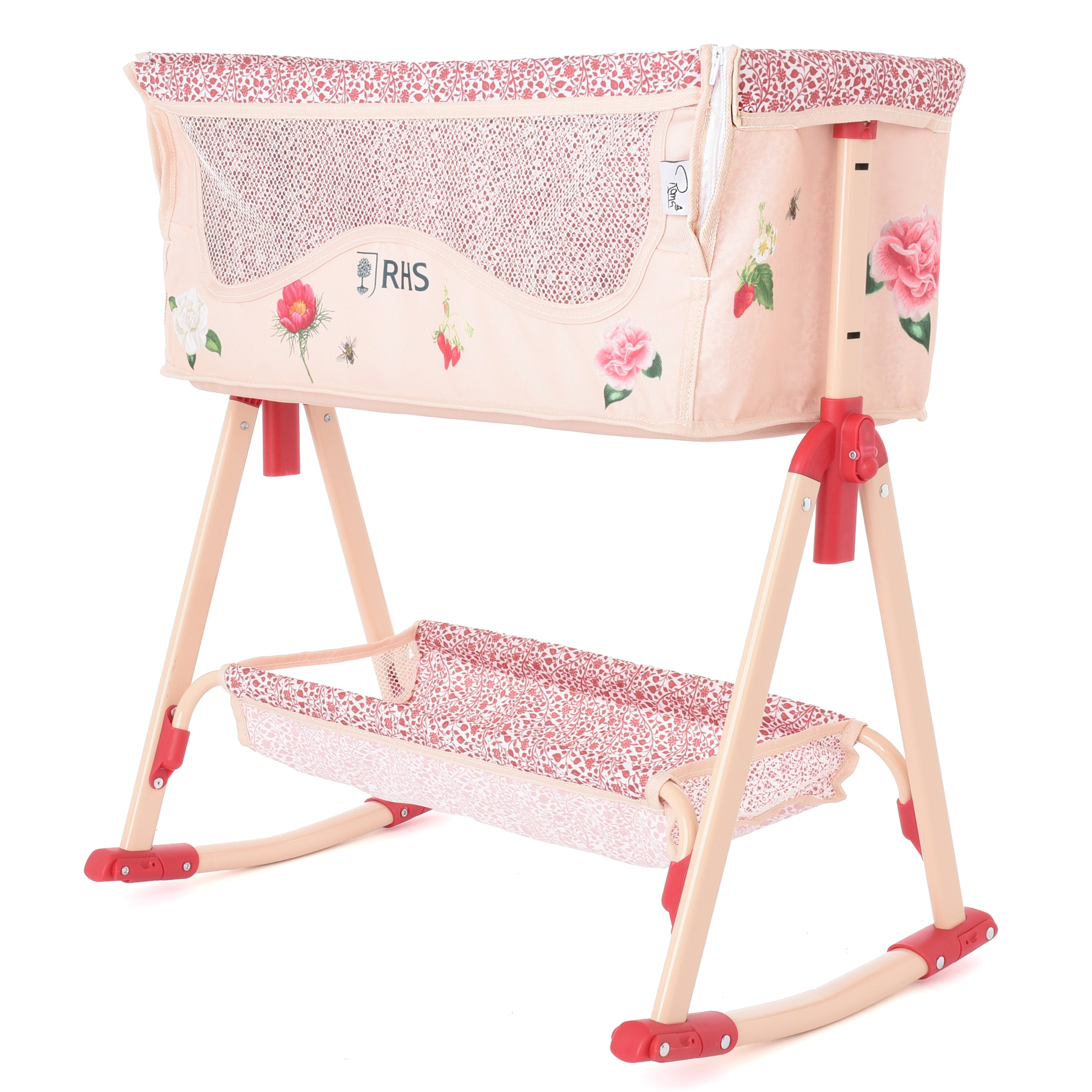 Roma RHS Bedside Crib - Flora