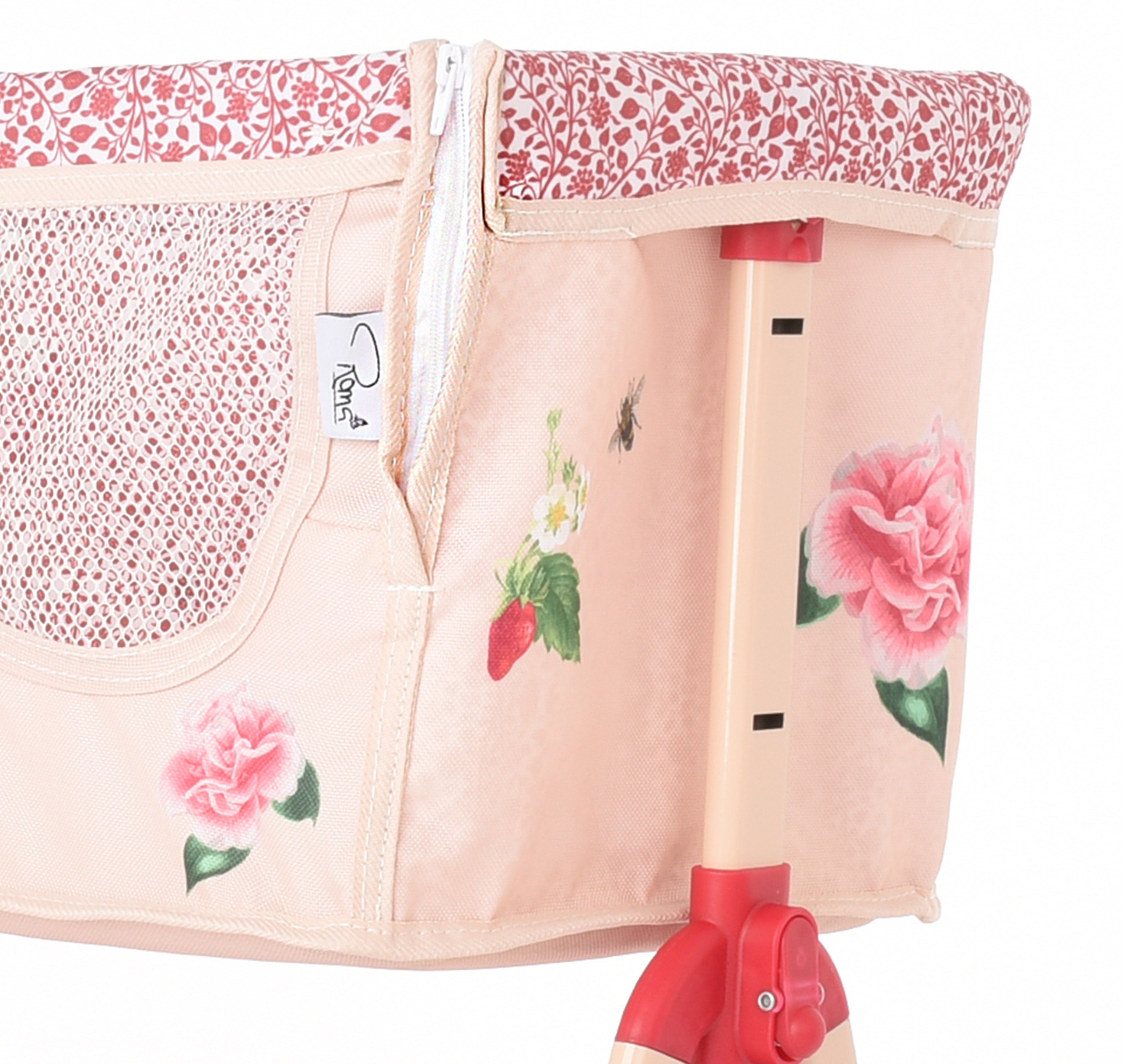 Roma RHS Bedside Crib - Flora