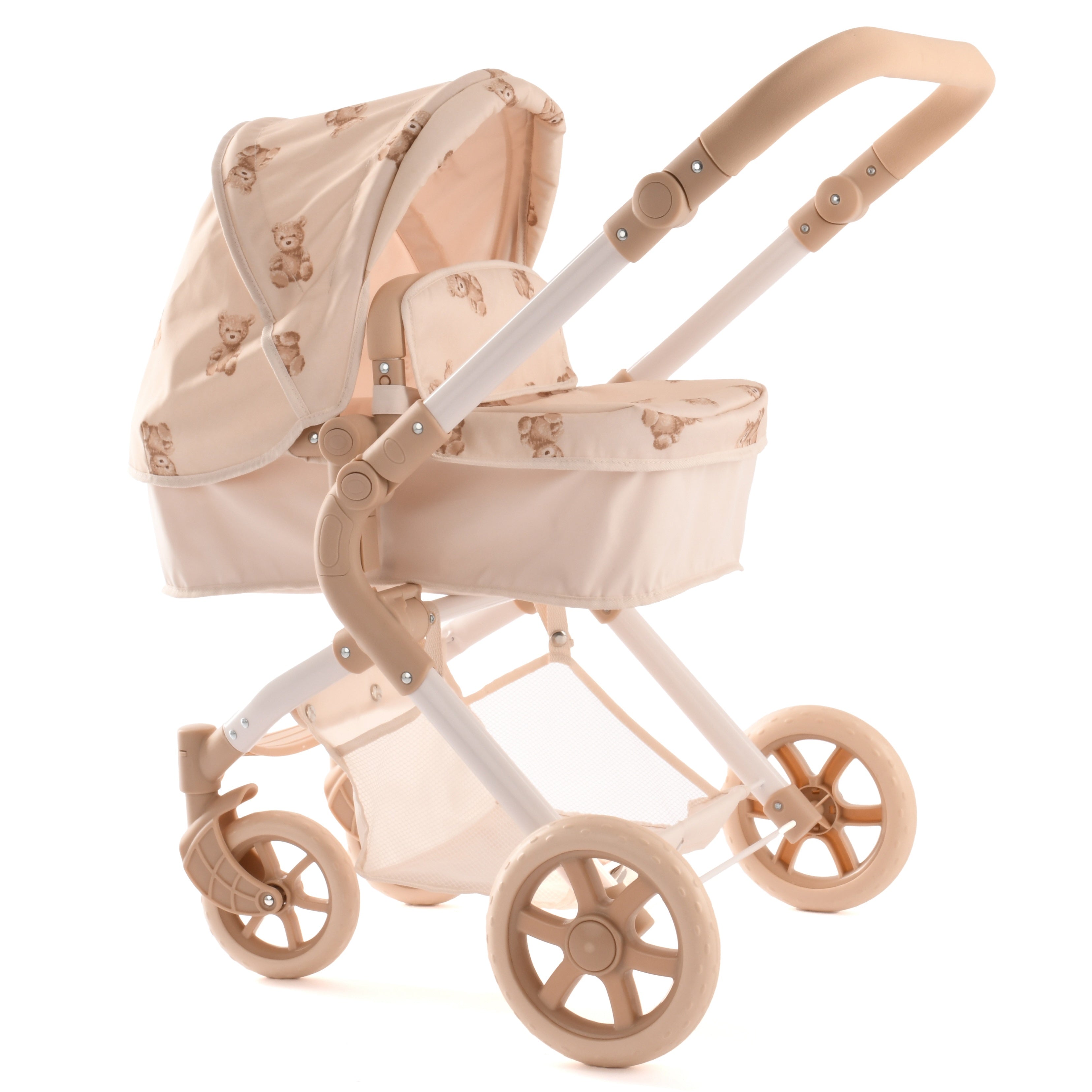 Roma Teddy Doll Pram & 10-in-1 Nursery Accessories Mega Bundle