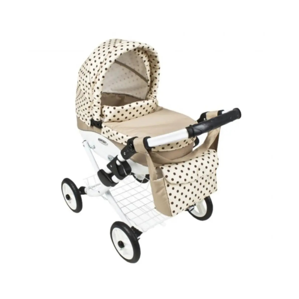 Ex-Display Roma Wynnie Dolls Pram - Coffee Polka