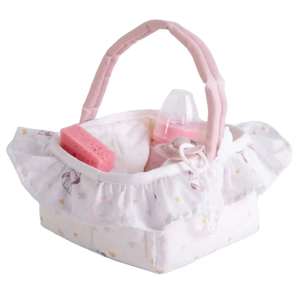 Dolls Layette Basket - Unicorns