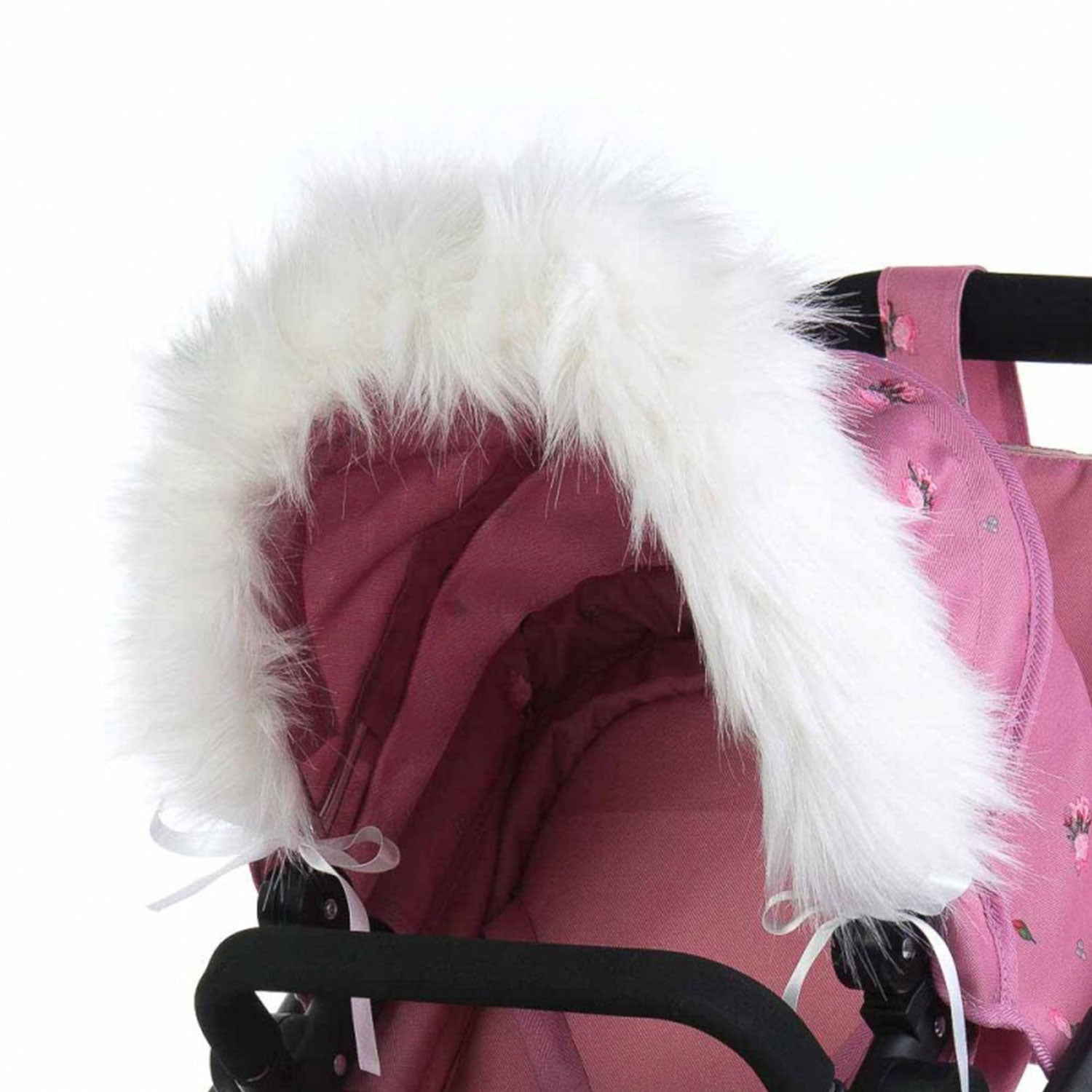 Roma Dolls Pram Hood Fur White Roma